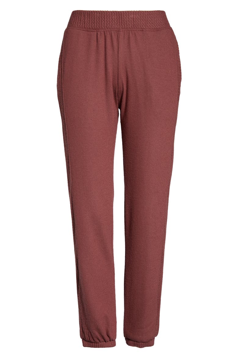 Side Stripe Joggers, Alternate, color, COFFEE BERRY