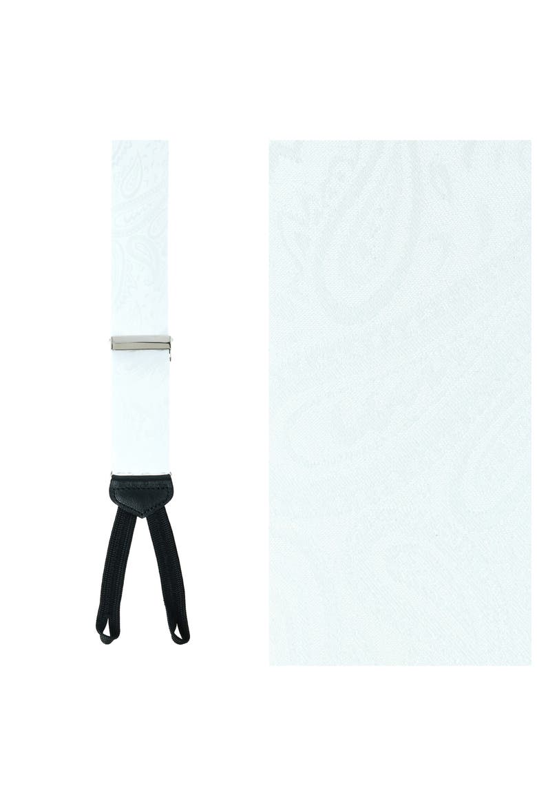 Banbury Paisley Silk Suspenders, Alternate, color, WHITE