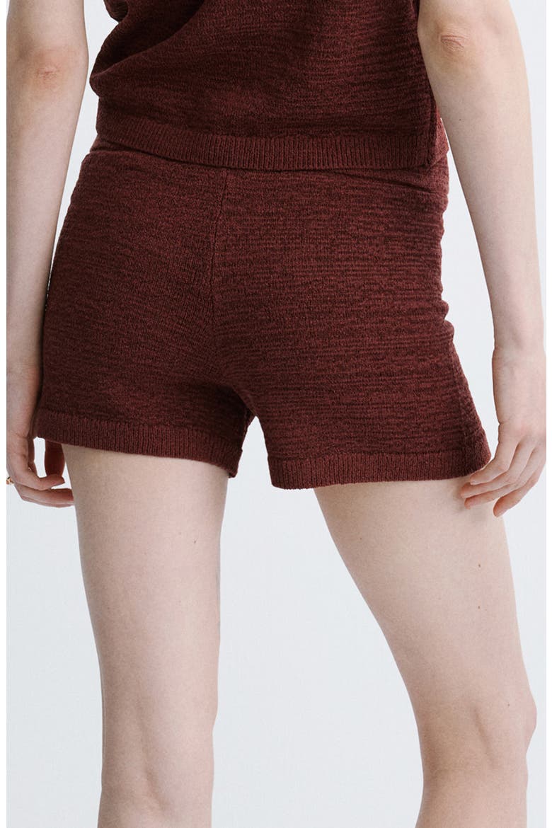 Fitted Knit Shorts, Alternate, color, BURNT ORANGE