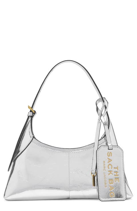 The Small Crinkle Leather Belted Sack Bag