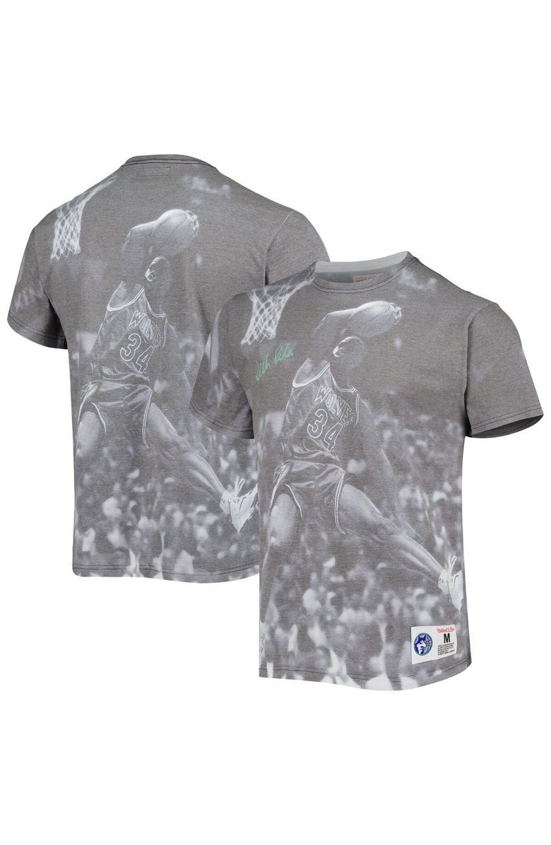 Mitchell & Ness Men's Mitchell & Ness Isaiah Rider Heather Gray Minnesota Timberwolves Above The Rim T-Shirt, Main, color, Heather Gray