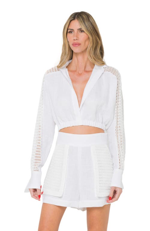 JBQ Elianne Top in Optic White at Nordstrom, Size Large