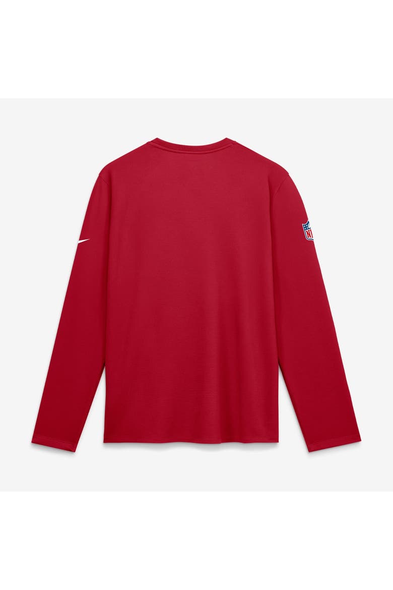 Men's Nike  Scarlet San Francisco 49ers Sideline Coaches UV Dri-FIT Long Sleeve Shirt, Alternate, color, Scarlet