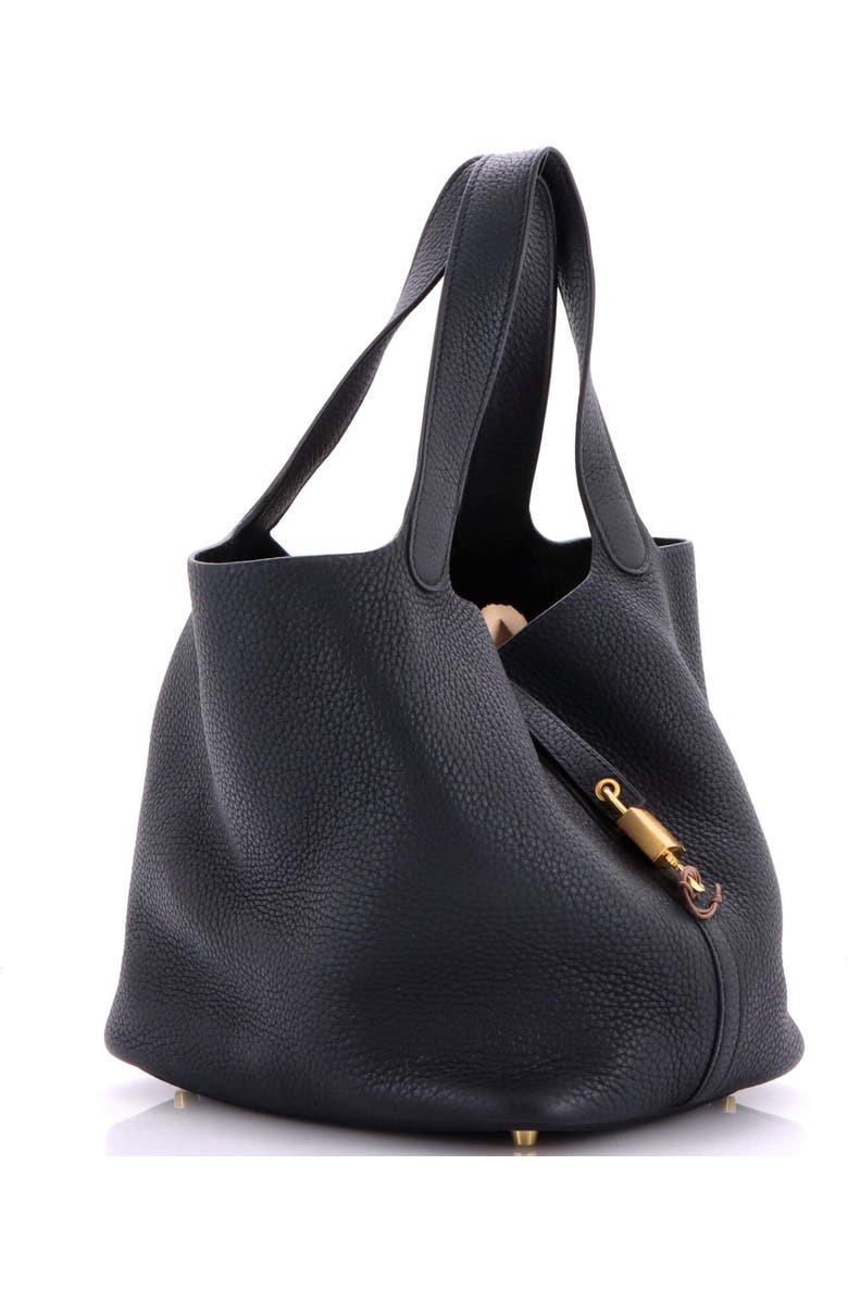 Pre-Owned Hermes Picotin Lock Bag Clemence MM, Alternate, color, Noir