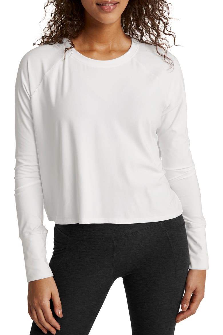 Featherweight Long Sleeve T-Shirt, Main, color, CLOUD WHITE