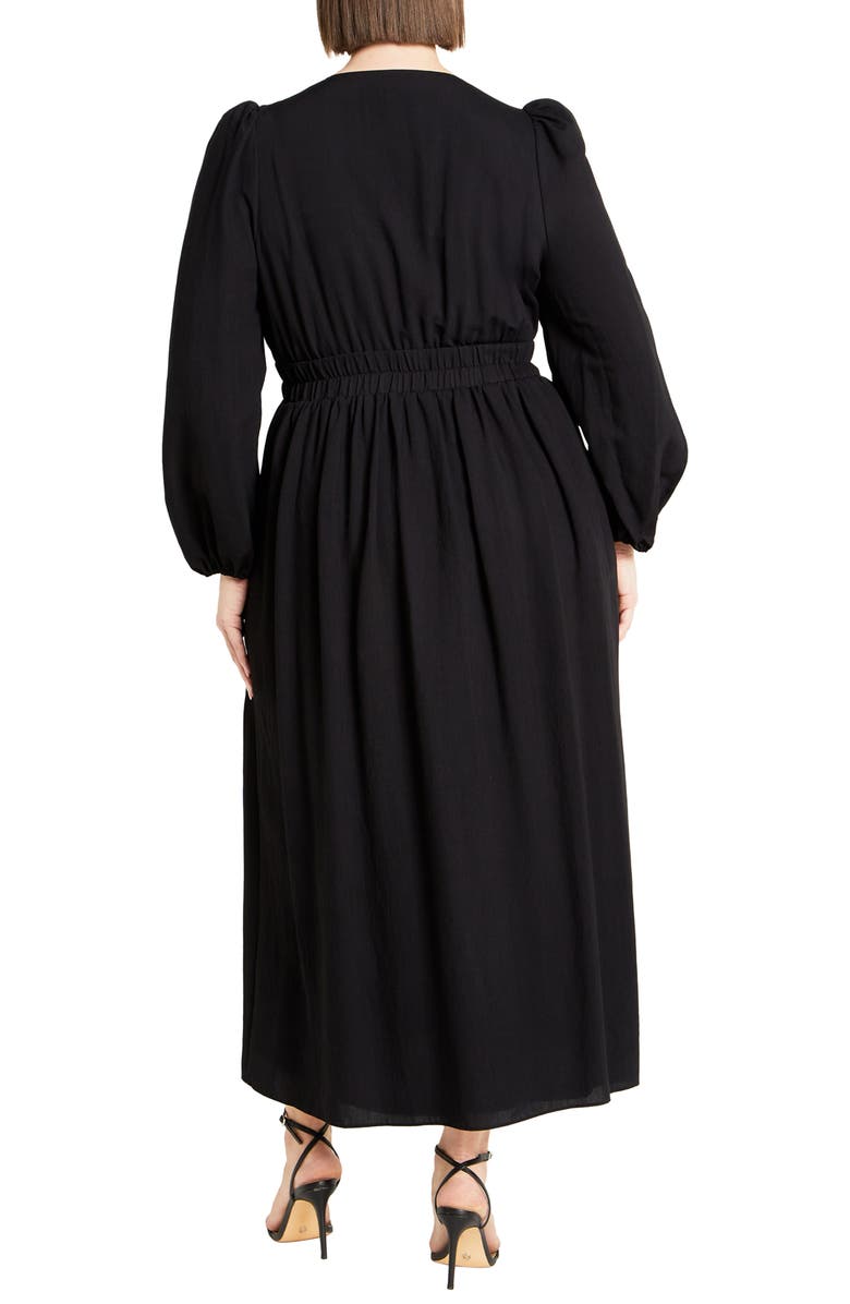 City Chic Keyla Long Sleeve Maxi Dress, Alternate, color, 