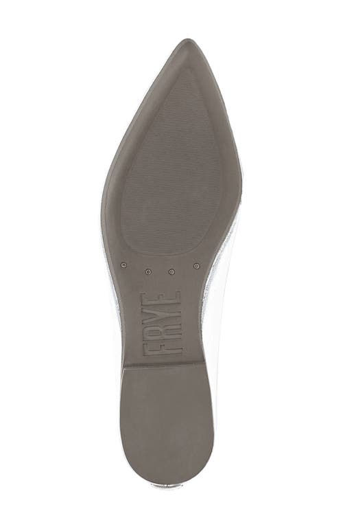 Frye Heather Pointed Toe Flat In Silver