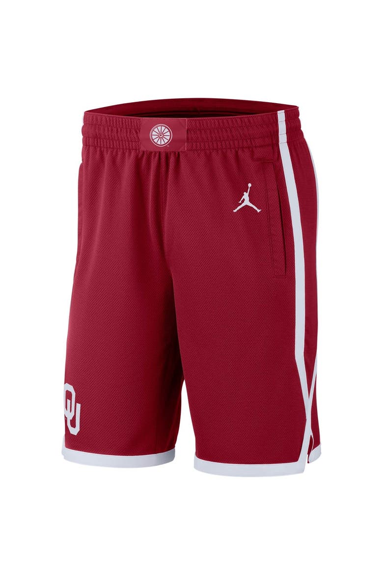 Men's Jordan Brand Crimson Oklahoma Sooners Replica Team Basketball Shorts, Alternate, color, Crimson