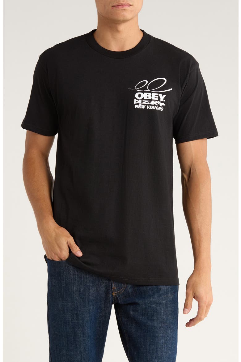 Bizarre New Visions Graphic T-Shirt, Main, color, BLACK