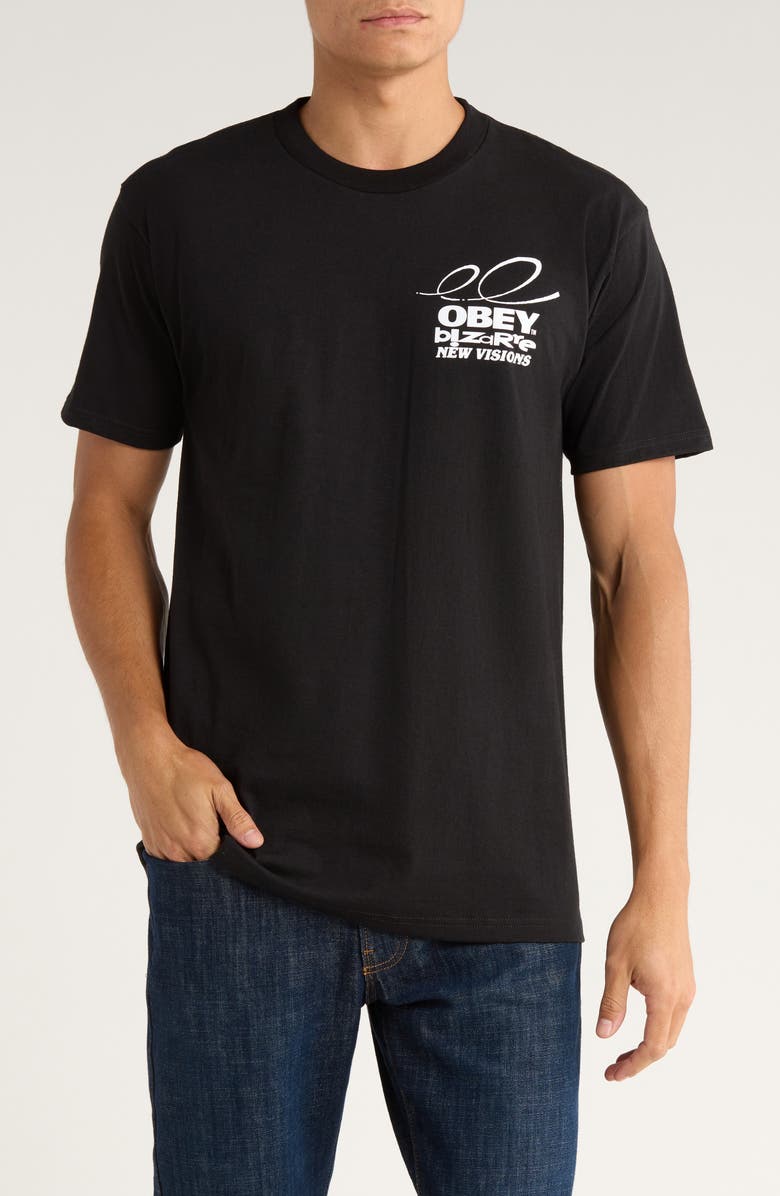 Obey Bizarre New Visions Graphic T-Shirt, Main, color, Black