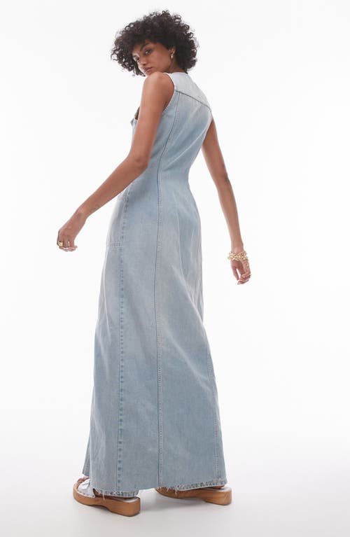 TOPSHOP TOPSHOP SLEEVELESS DENIM MAXI DRESS