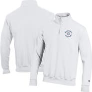 Champion Men's Champion White Tennessee Titans Powerblend Quarter-Zip Pullover