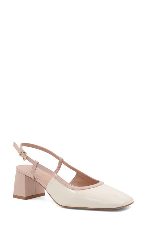 Bruno Magli Tasa Square Toe Slingback Pump In Cognac/tan Patent