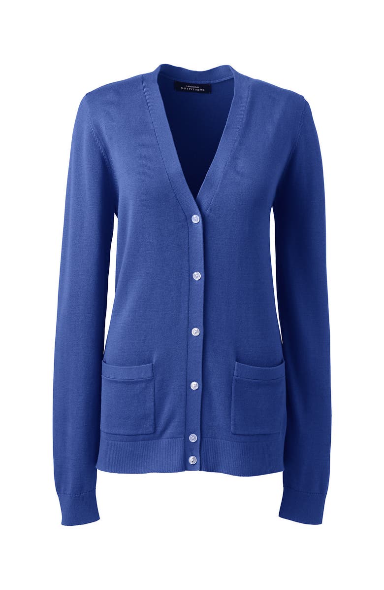 Lands' End Cotton Modal V-neck Cardigan Sweater, Alternate, color, 