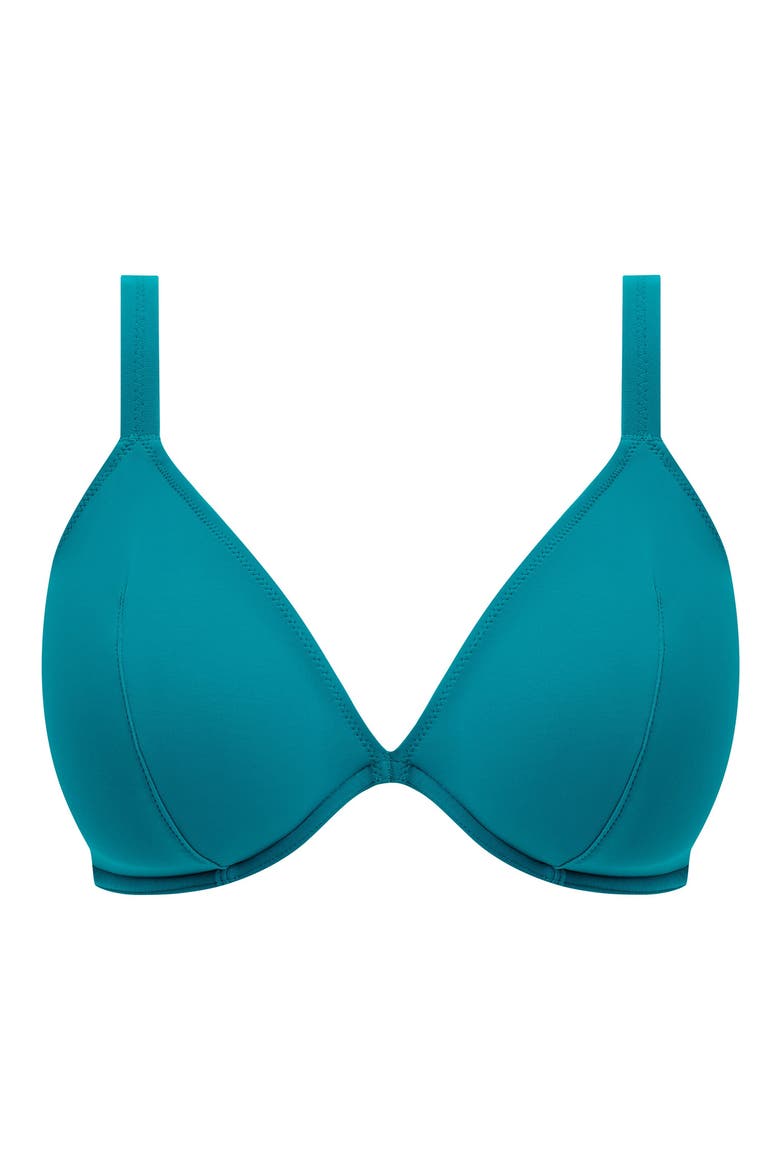 Jewel Cove Underwire Plunge Bikini Top, Alternate, color, PLAIN MOONSTONE