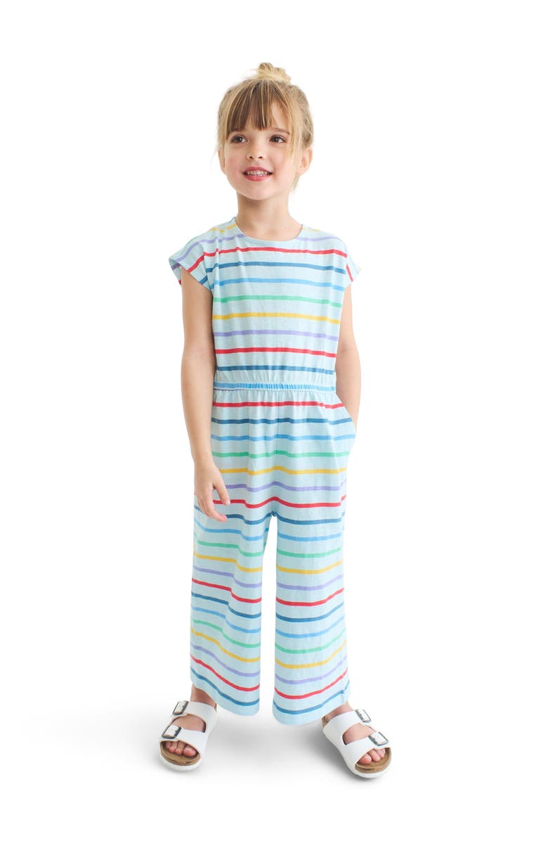 Primary Kids Backyard Romper, Alternate, color, Saltwater Rainbow Stripe