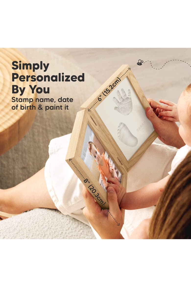 Rune Hand & Footprint Keepsake Frame, Alternate, color, Ash Wood