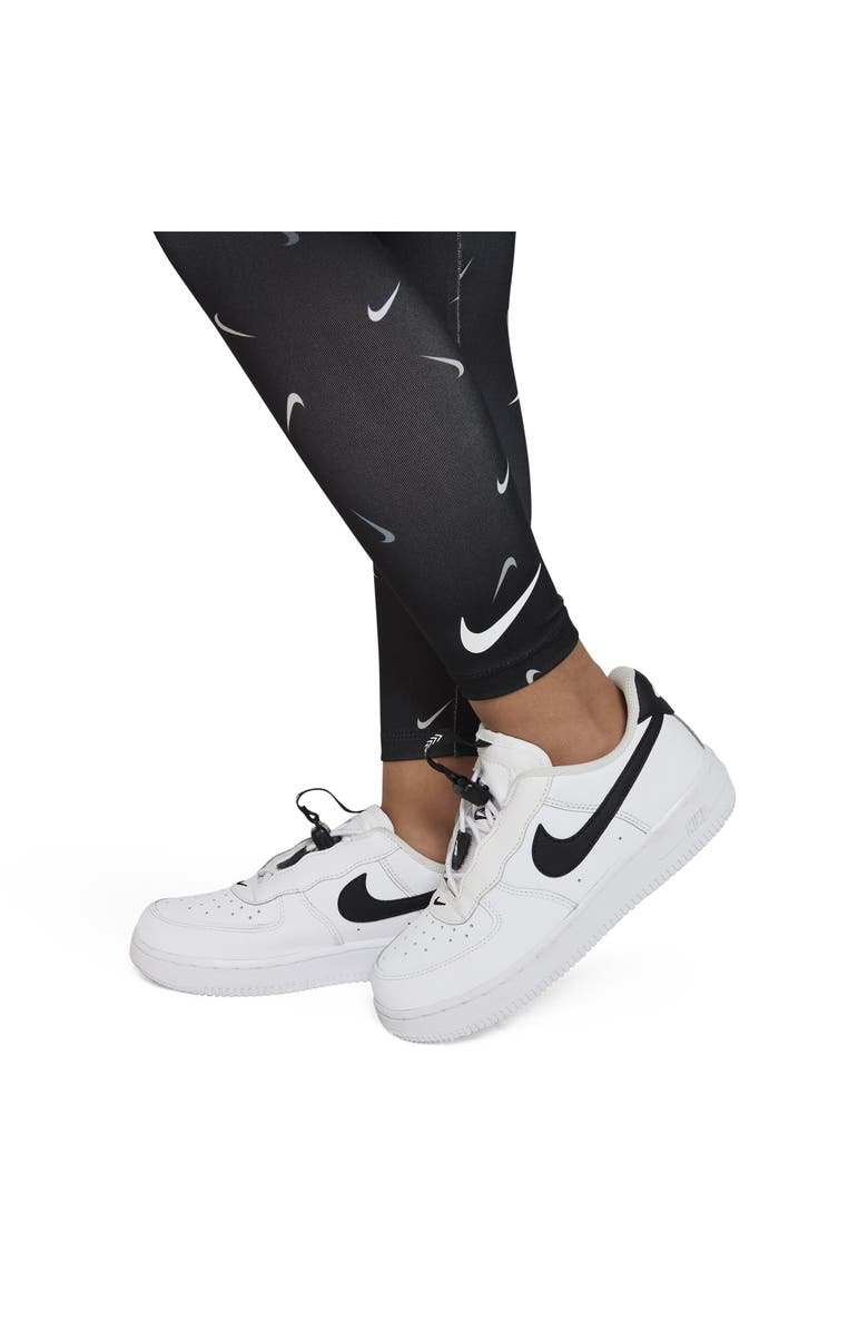Nike Kids' Swoosh Leggings, Alternate, color, Black
