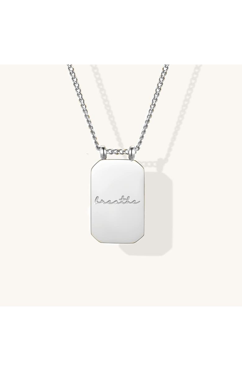 Mantra Breathe - Necklace, Main, color, Silver