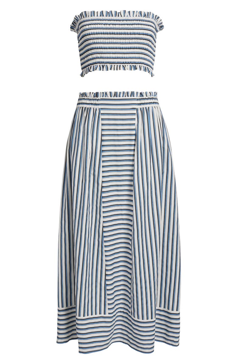 Cleobella Bristol Tube Top & Skirt Set, Alternate, color, Blue Multi