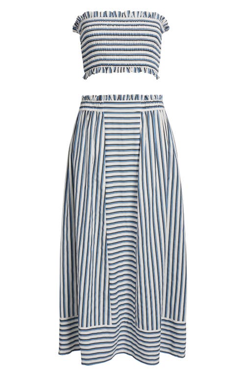 Cleobella Bristol Tube Top & Skirt Set In Blue Multi