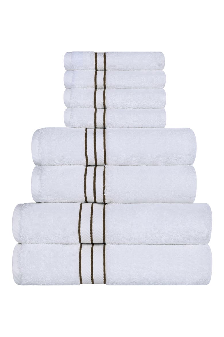 Ultraplush Turkish Cotton Hotel Collection 8-Piece Towel Set, Main, color, LATTE