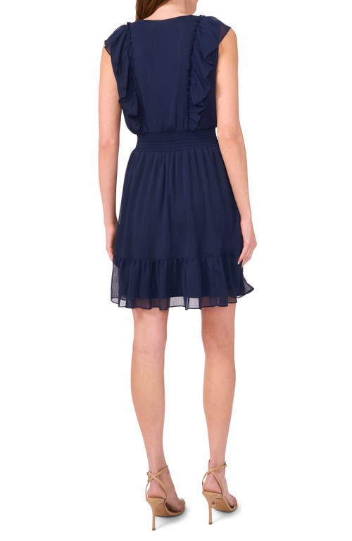 Halogenr Halogen(r) Ruffle Detail Sleeveless Dress In Classic Navy
