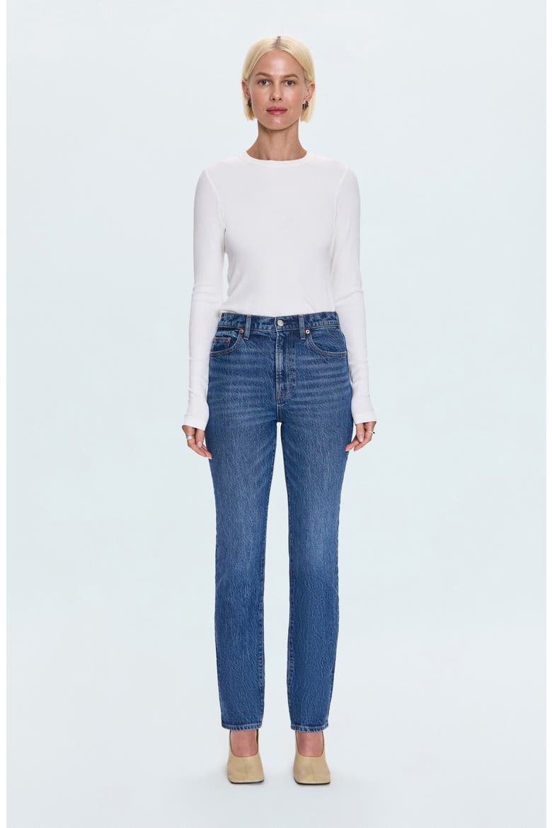 Bri High Waist Ankle Straight Leg Jeans, Alternate, color, VICTORY