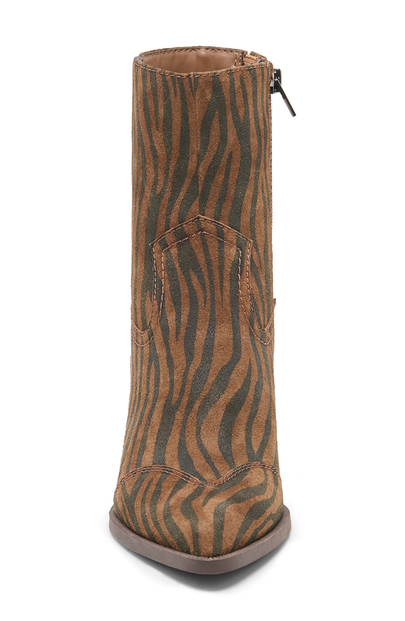 Salma Bootie, Alternate, color, BROWN ZEBRA SUEDE