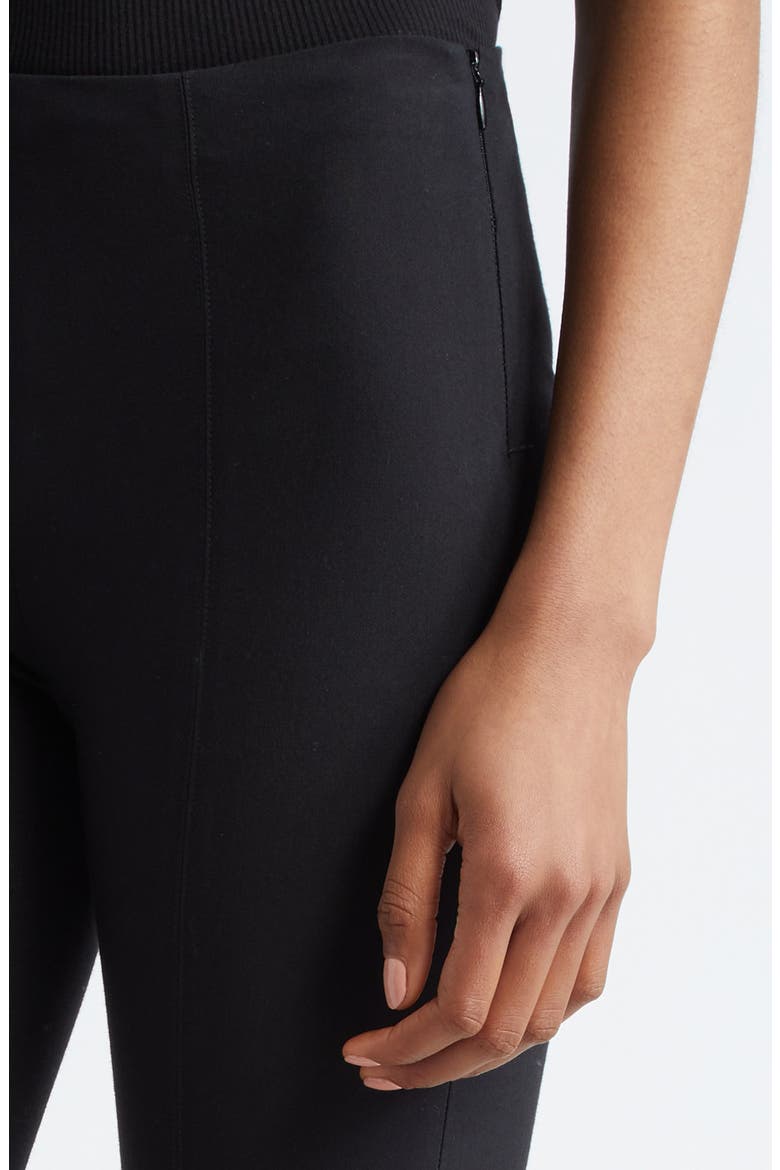 Bobbi Mid Rise Stitch Front Seam Leggings, Alternate, color, BLACK