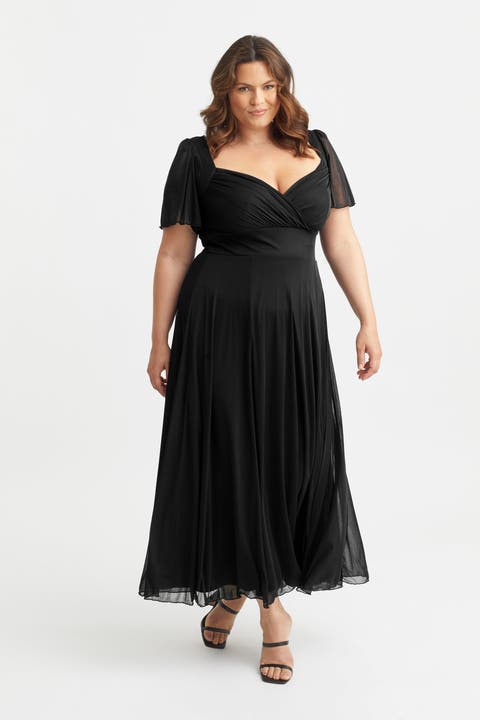 Kemi Solid Bolero Wrap Bodice Maxi Gown