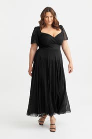 Scarlett & Jo Kemi Solid Bolero Wrap Bodice Maxi Gown