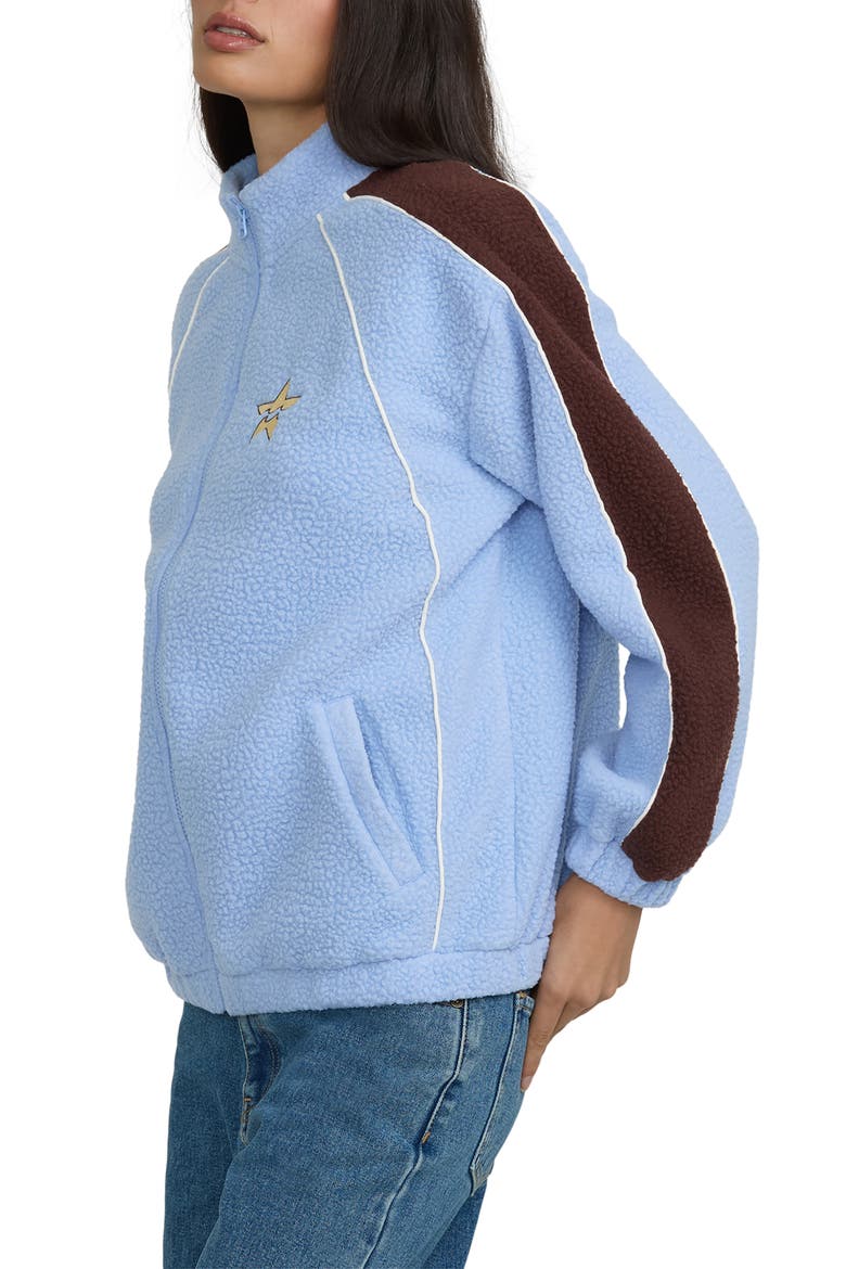 Sporty Full Zip Fleece Jacket, Alternate, color, CORNFLOWER