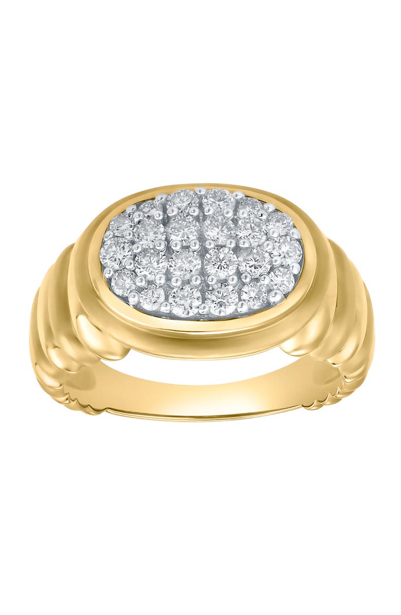 LuvMyJewelry Celeste 0.6 Ct 14K Gold Puff Diamond Ring, Main, color, 14K Yellow Gold