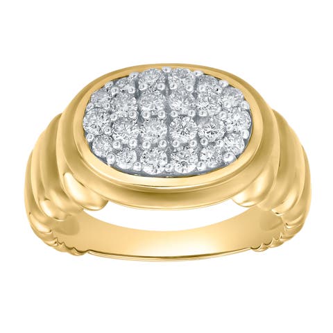 Celeste 0.6 Ct 14K Gold Puff Diamond Ring