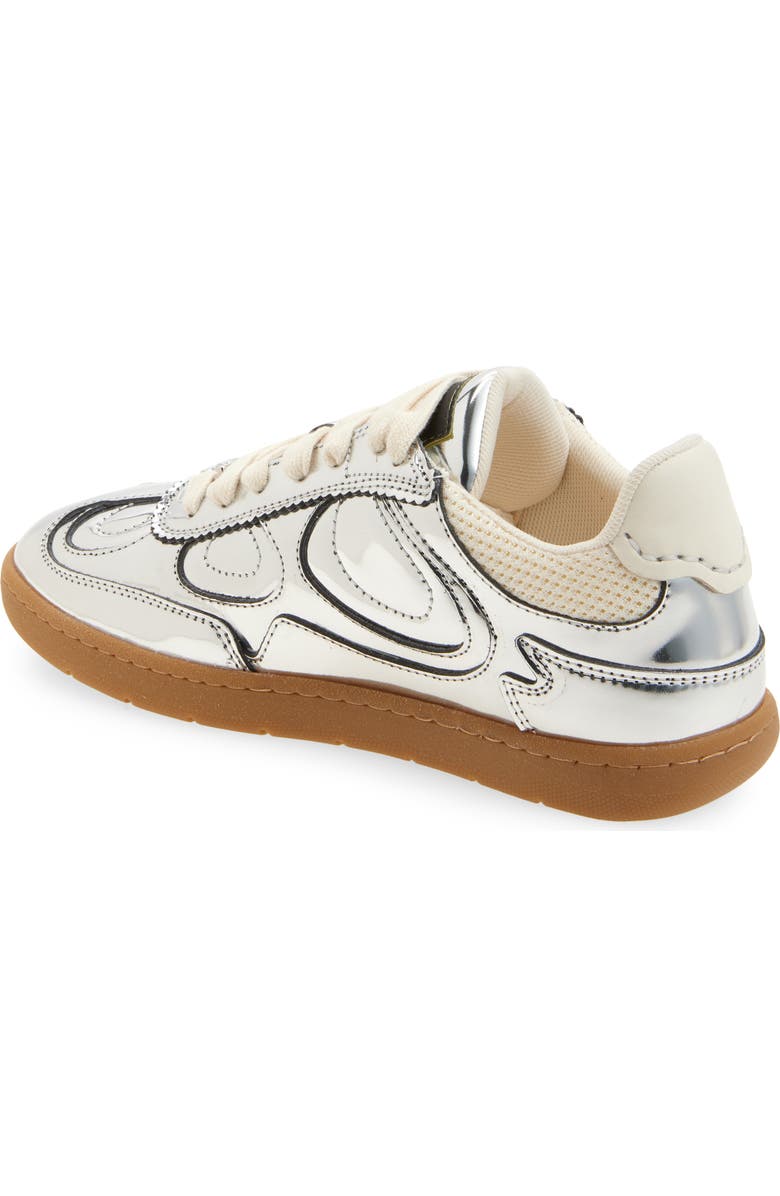 Ganni Specchio Low Top Sneaker, Alternate, color, Silver
