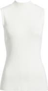 Tahari ASL Sleeveless Mock Neck Sweater