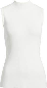 Tahari ASL Sleeveless Mock Neck Sweater
