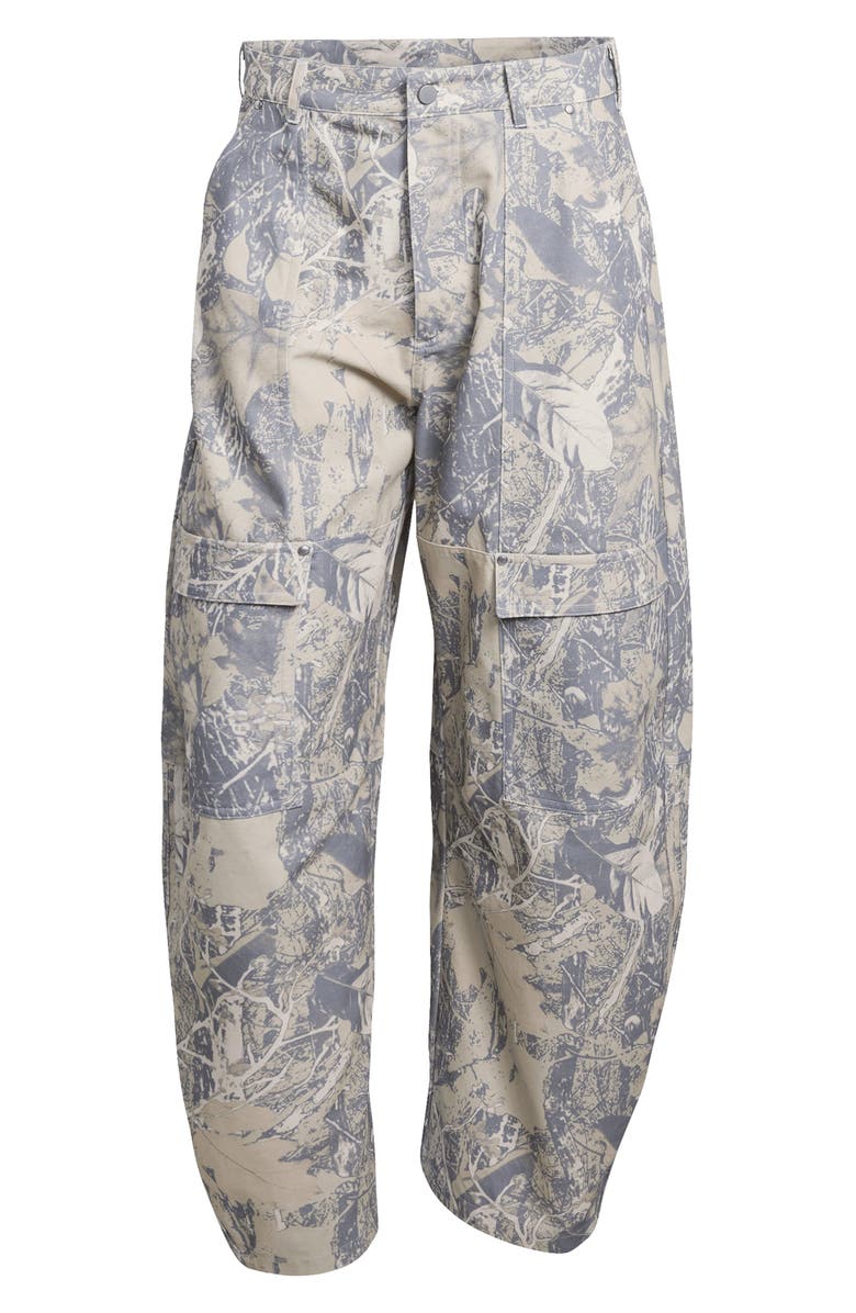 adidas Originals Loose Fit Leaf Print Canvas Cargo Pants, Alternate, color, 