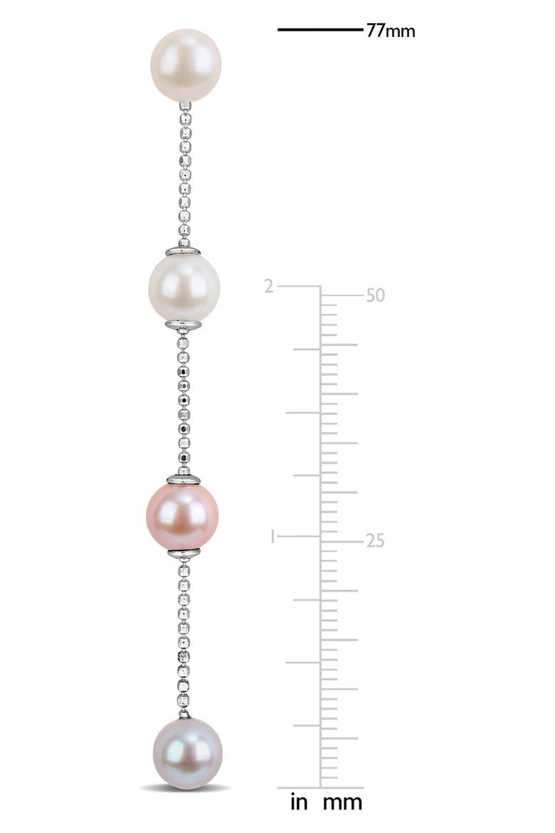 Cultured Pearl Drop Earrings, Alternate, color, GOLD