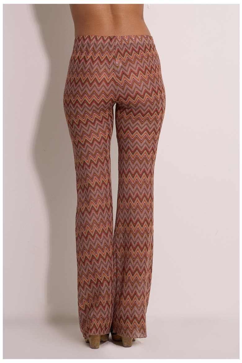 Desert Mirage High Waist Flare Beach Pants, Alternate, color, Multi-Brown