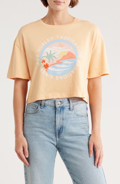 Tropication Boxy Crop Graphic T-Shirt