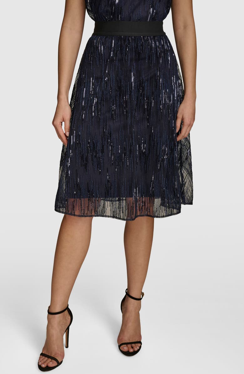Donna Karan New York Sequin A-Line Skirt, Main, color,