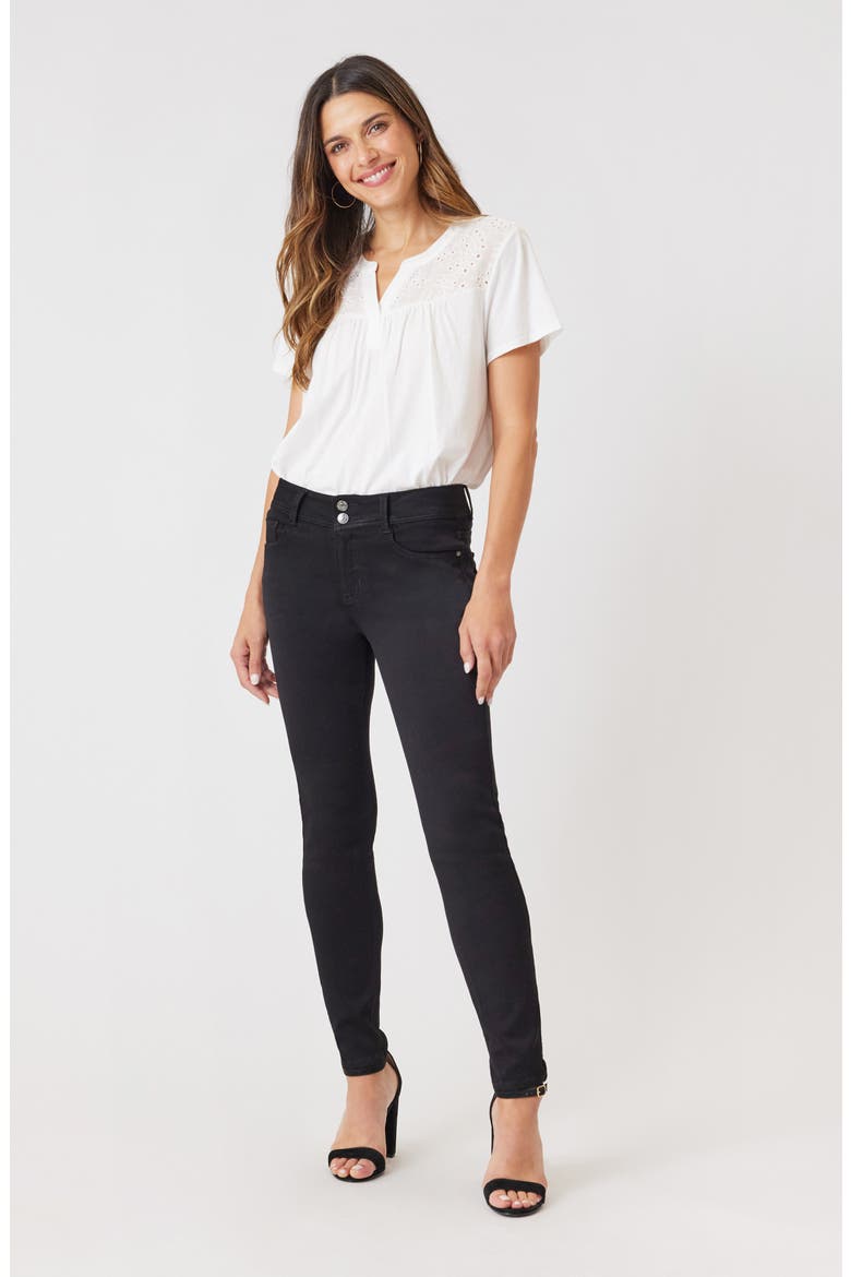 Curvy Mid Rise Skinny Jeans, Alternate, color, ONYX