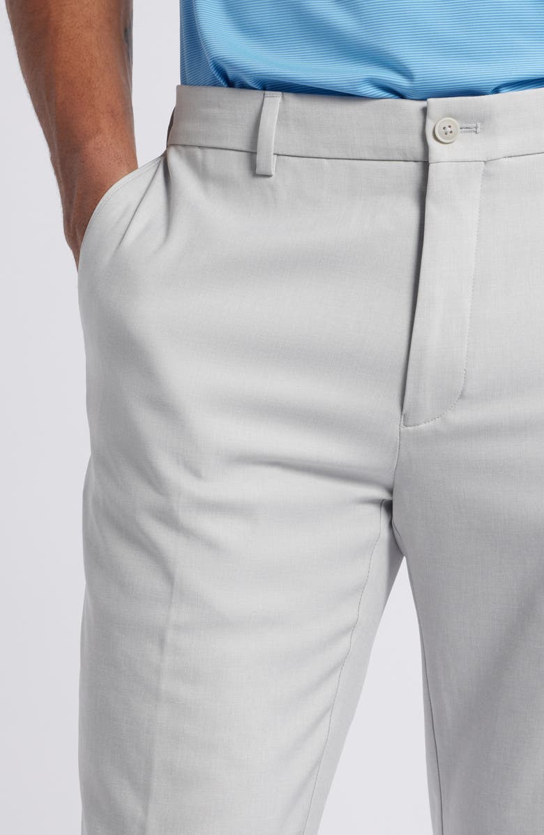 Peter Millar Mèlange Flat Front Dress Pants, Alternate, color, British Grey