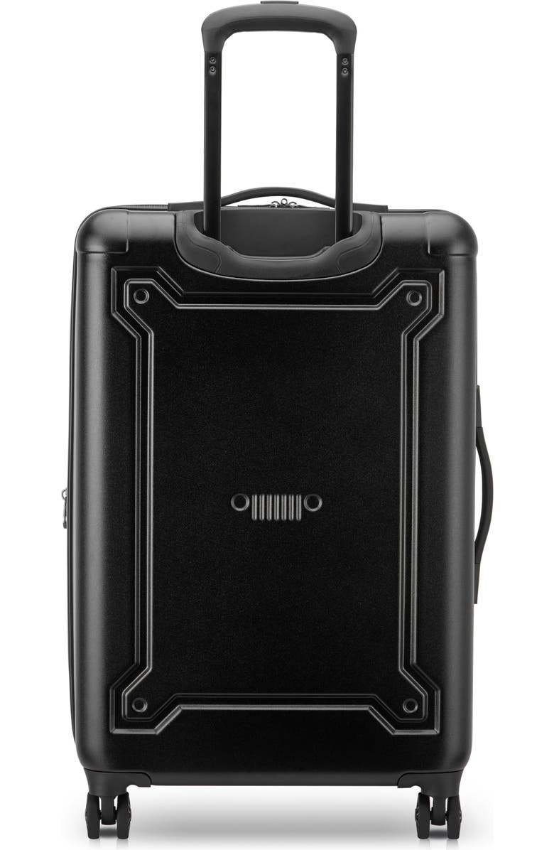 JEEP JH004C Checked-Medium 24 Inch Hardside Expandable Luggage with Spinner Wheels, Alternate, color, Black