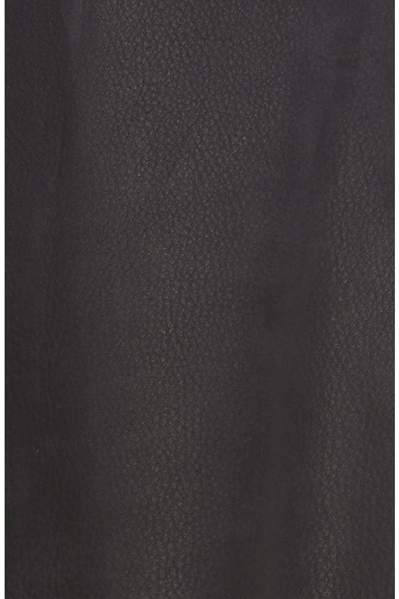 'Blondie' Nubuck Leather Fringe Vest, Alternate, color, BLACK