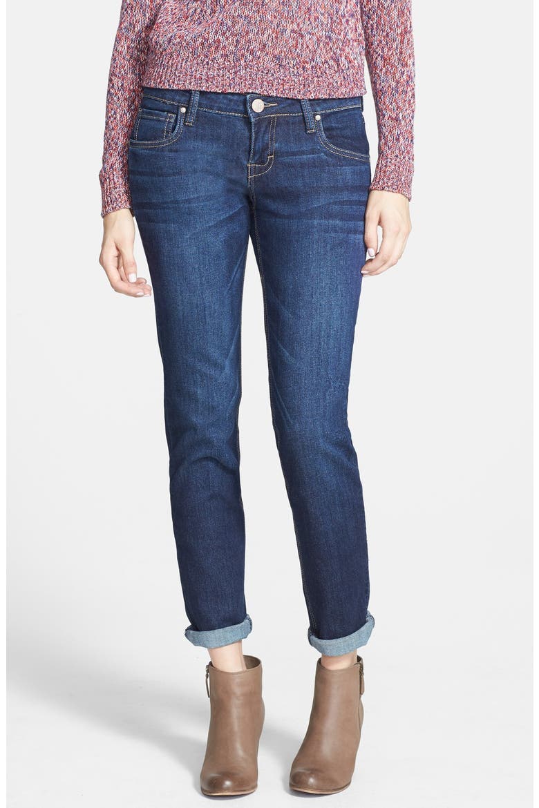 'Joey' Boyfriend Jeans, Main, color, DARK WASH