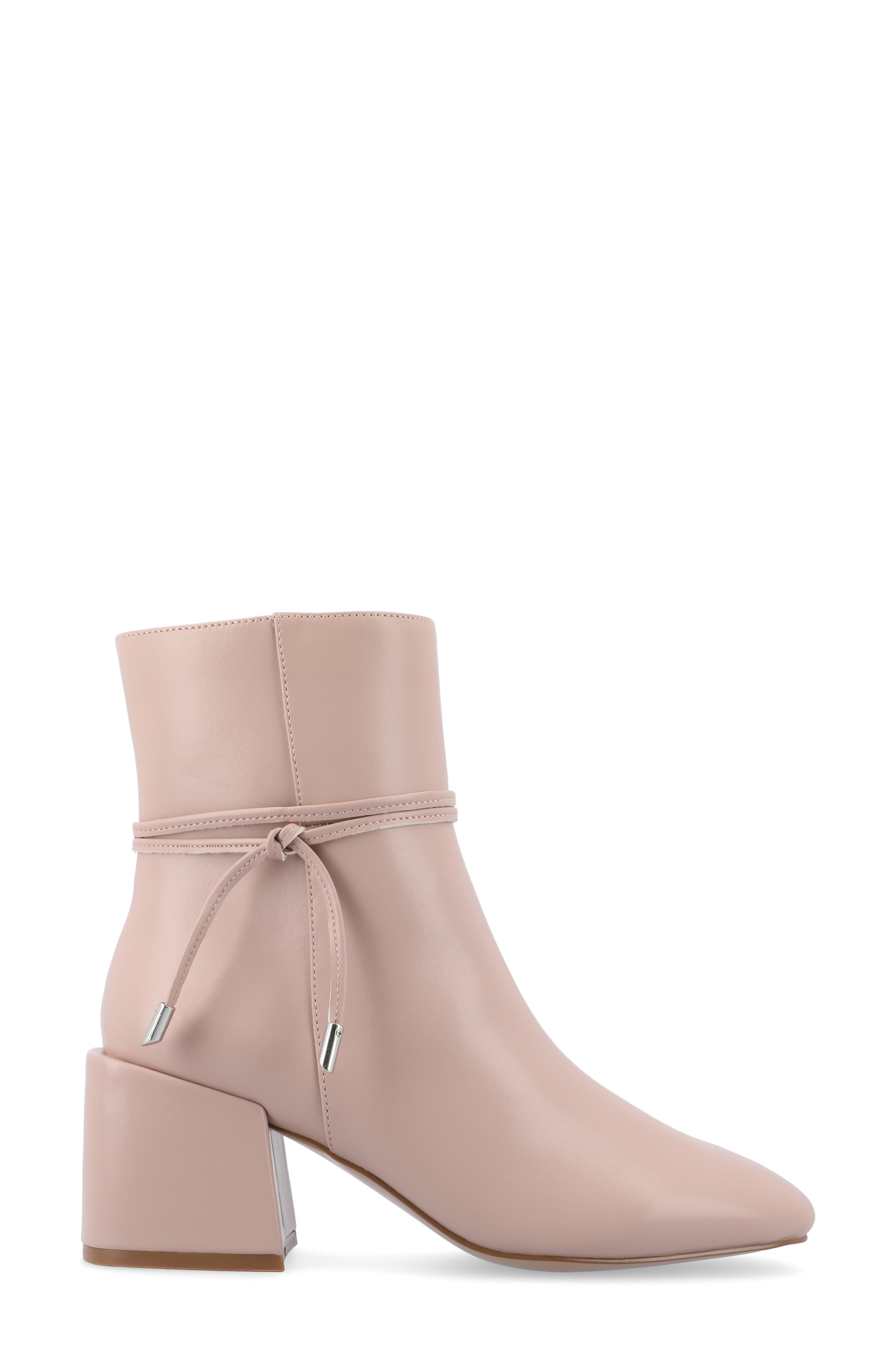 Journee Collection Beverly Block Heel Bootie, Alternate, color, Blush