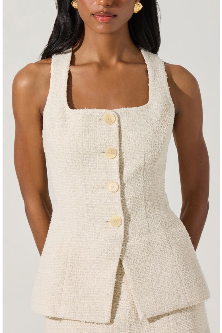 Brunelle Tweed Vest, Alternate, color, OATMEAL
